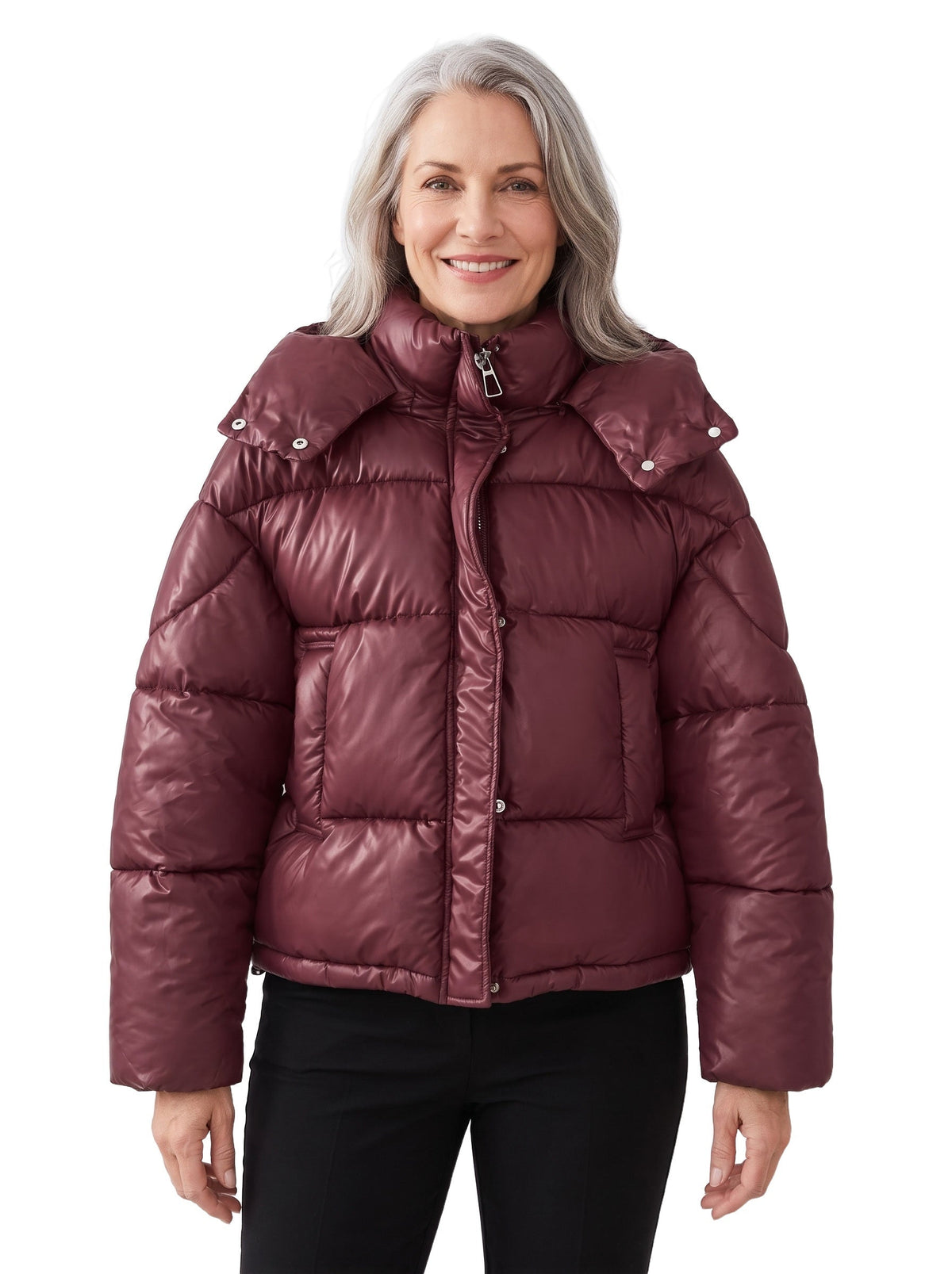 Women's Cropped Hooded Puffer Jacket | Belluvyn