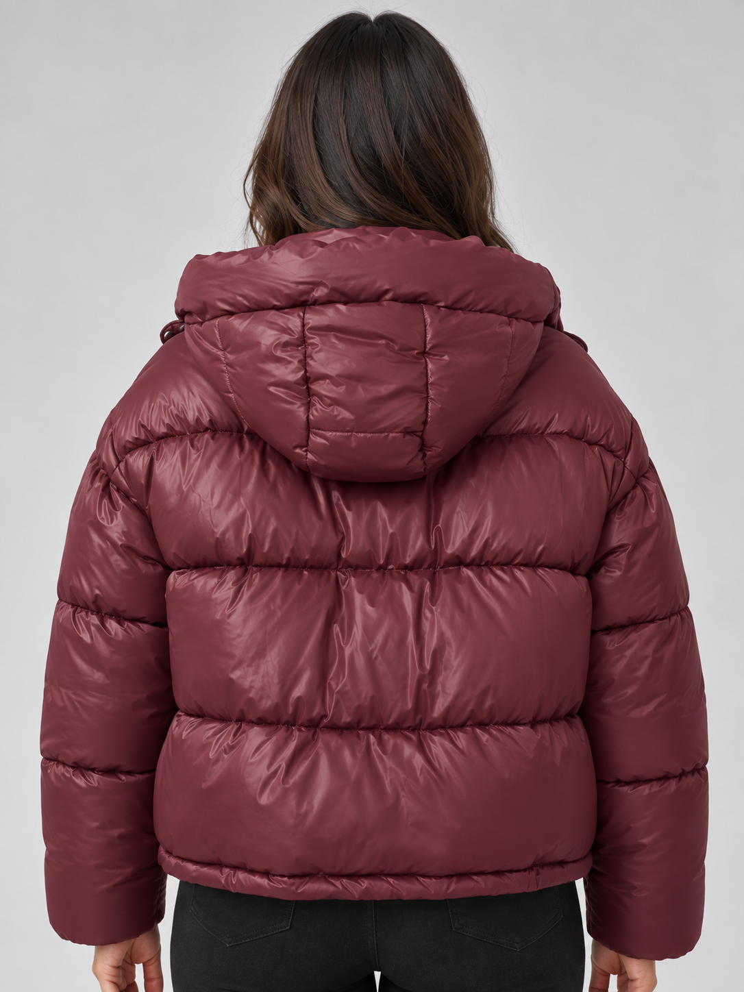 Women's Cropped Hooded Puffer Jacket | Belluvyn