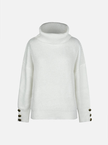Women's Foldover Cowl Neck Sweater | Belluvyn