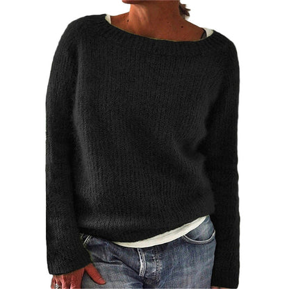 Women's Relaxed Fit Boat Neck Sweater | Belluvyn
