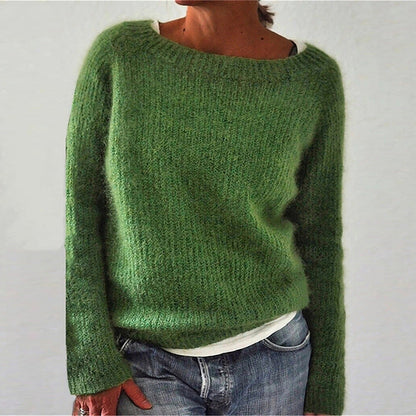 Women's Relaxed Fit Boat Neck Sweater | Belluvyn