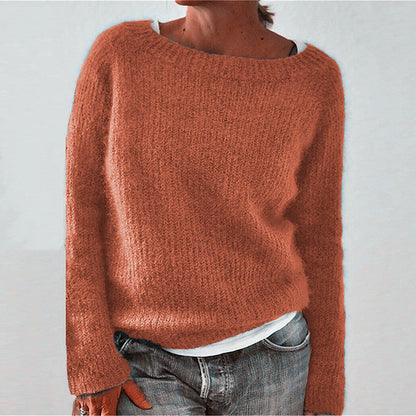 Women's Relaxed Fit Boat Neck Sweater | Belluvyn