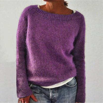 Women's Relaxed Fit Boat Neck Sweater | Belluvyn
