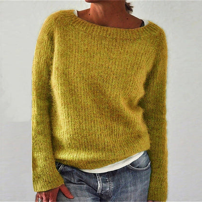 Women's Relaxed Fit Boat Neck Sweater | Belluvyn