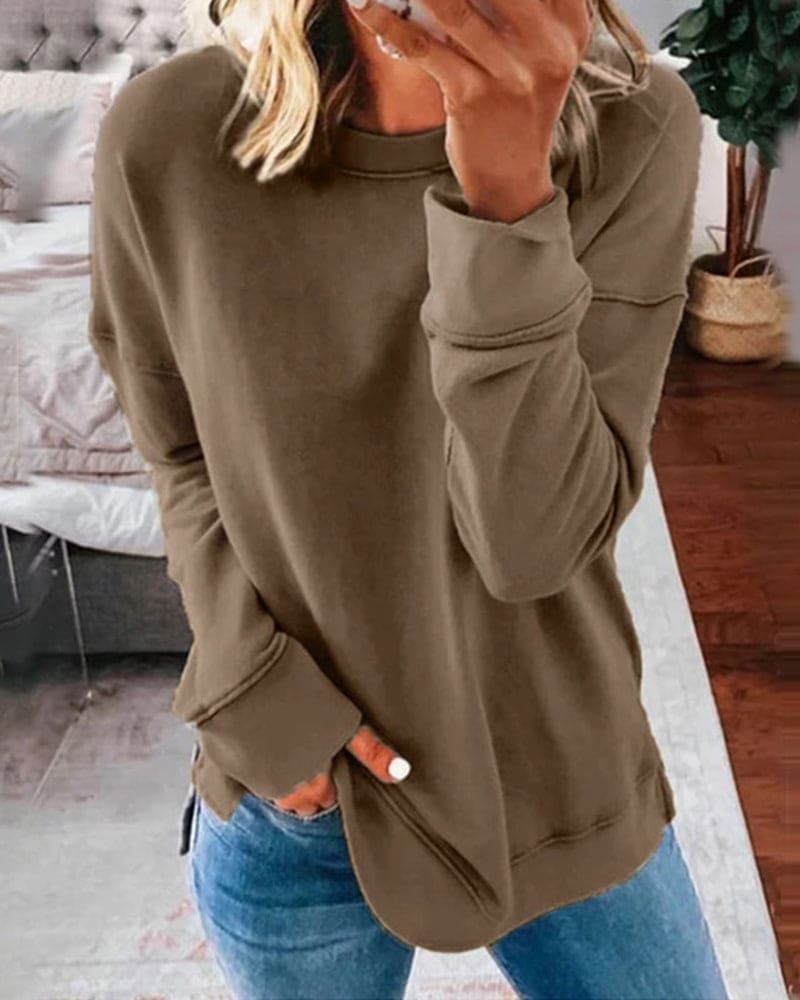 Women’s Relaxed Fit Crew Neck Sweatshirt | Belluvyn