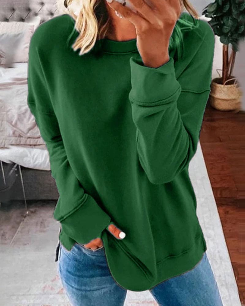 Women’s Relaxed Fit Crew Neck Sweatshirt | Belluvyn