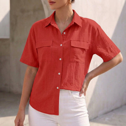 Women's Relaxed Fit Button-Up Shirt | Belluvyn