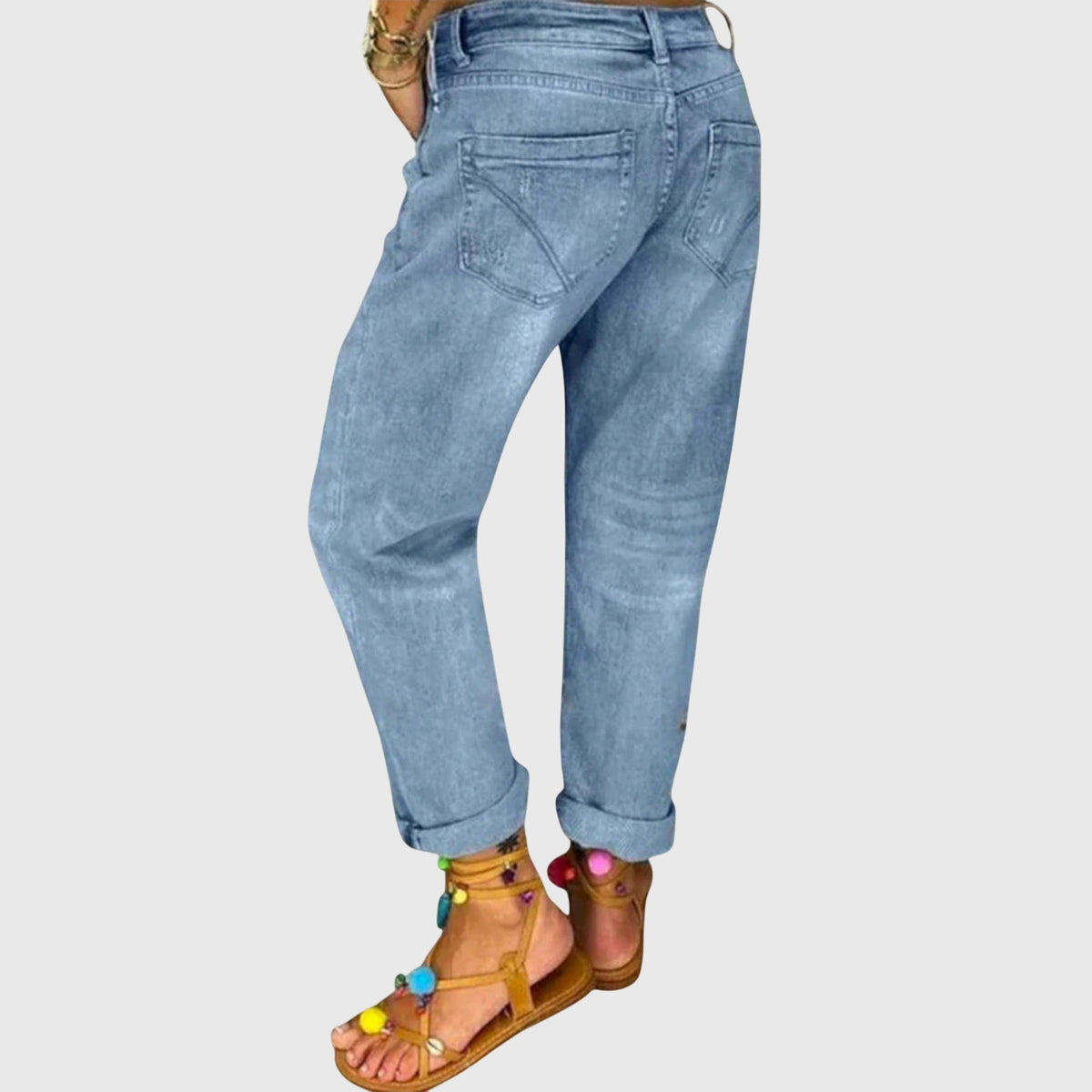 Women's High Waist Boyfriend Jeans | Belluvyn