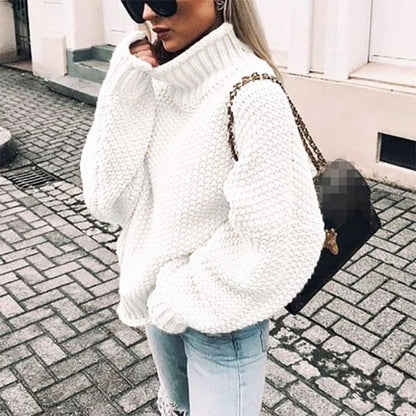 Women’s Oversized Chunky Turtleneck Sweater | Belluvyn