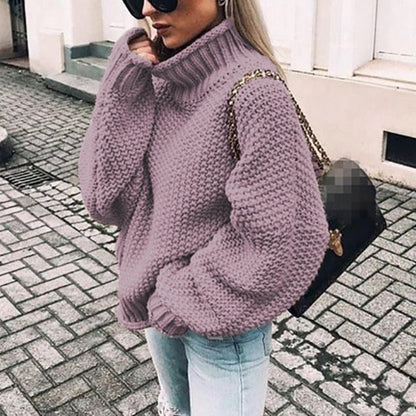 Women’s Oversized Chunky Turtleneck Sweater | Belluvyn