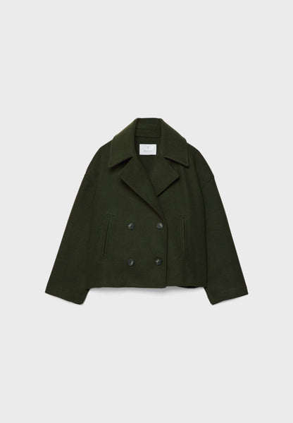 Women's Cropped Double-Breasted Jacket | Belluvyn