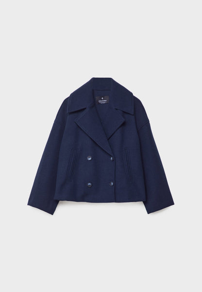 Women's Cropped Double-Breasted Jacket | Belluvyn