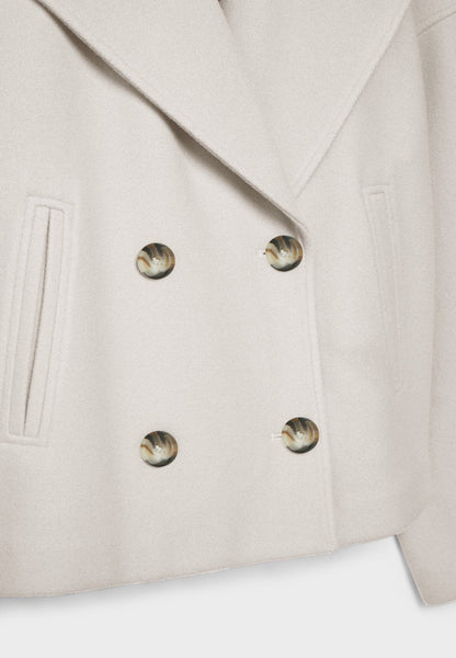Women's Cropped Double-Breasted Jacket | Belluvyn
