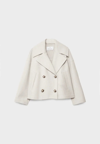 Women's Cropped Double-Breasted Jacket | Belluvyn