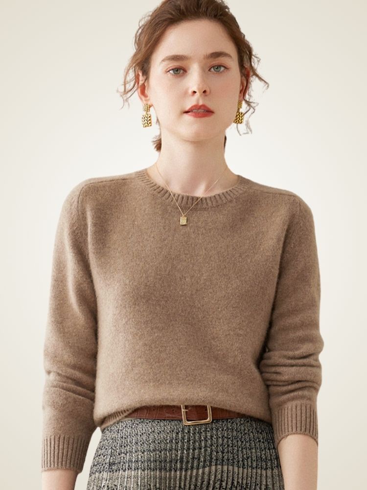 Women's Crewneck Cashmere Sweater | Belluvyn
