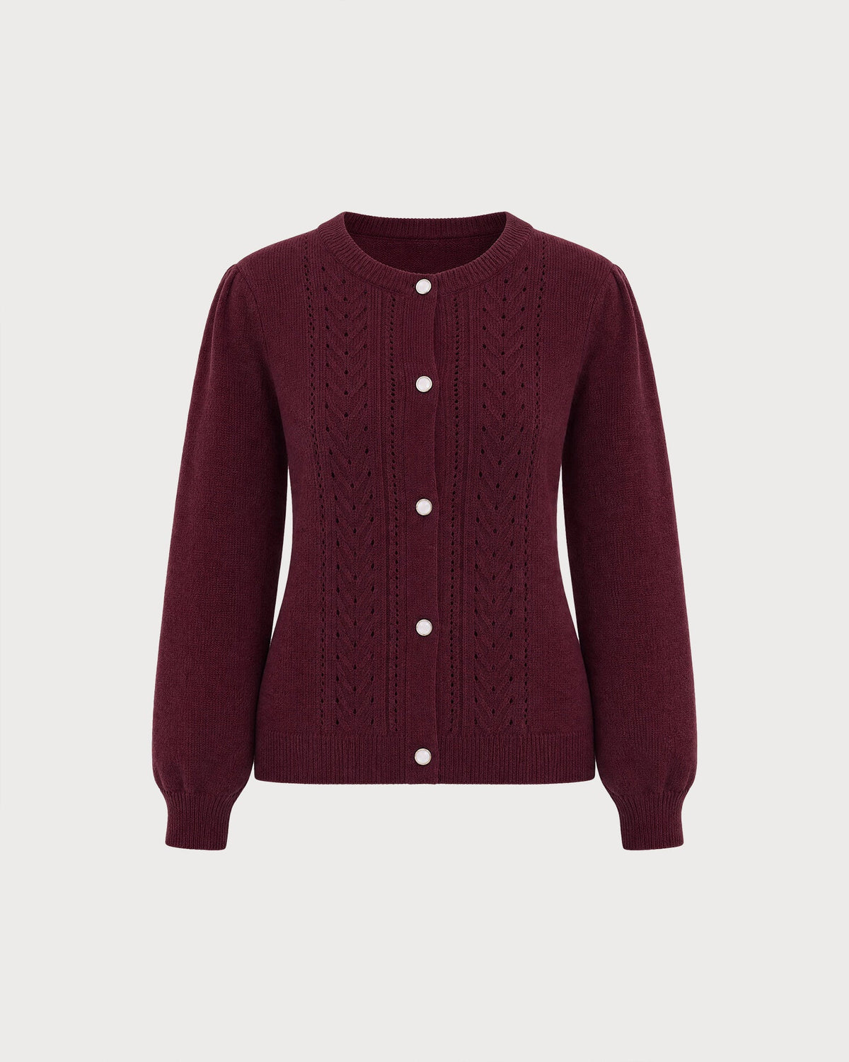 Women's Round Neck Knit Cardigan | Belluvyn