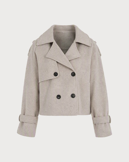 Women's Double Breasted Pockets Jacket | Belluvyn