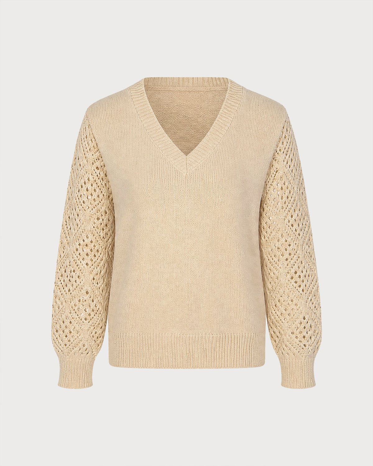 Women's Textured Cut Out Knit Sweater | Belluvyn