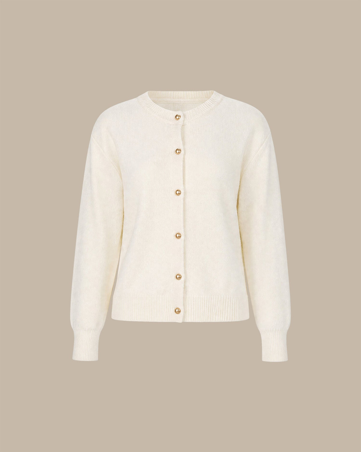 Women's Round Neck Button Knit Cardigan | Belluvyn