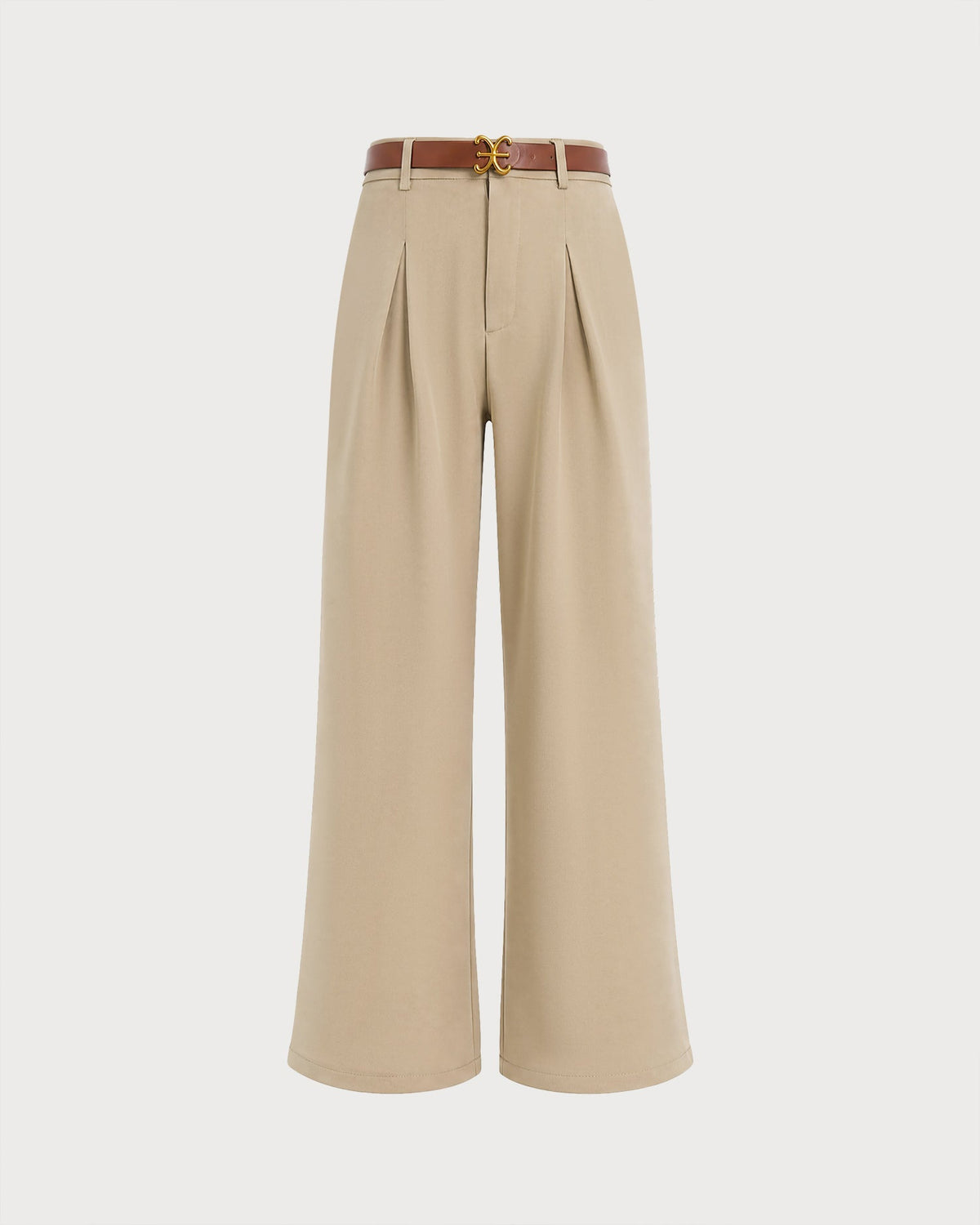 Women's Straight Leg Pants with Belt | Belluvyn