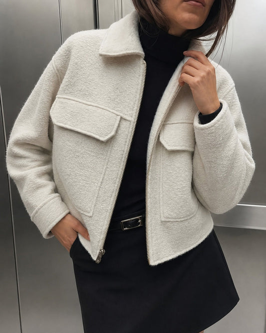 Women's Zipper Pockets Jacket | Belluvyn