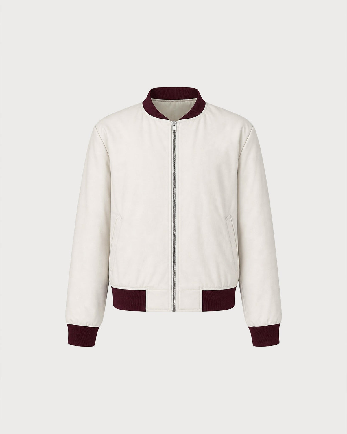 Women's Contrast Trim Zipper Jacket | Belluvyn