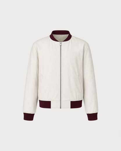 Women's Contrast Trim Zipper Jacket | Belluvyn