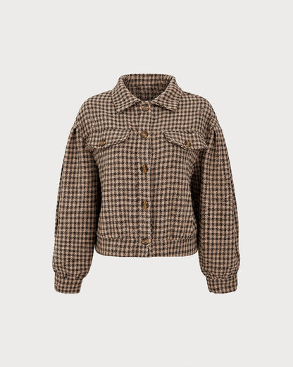 Women's Geometric Button Jacket | Belluvyn