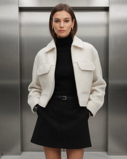 Women's Zipper Pockets Jacket | Belluvyn