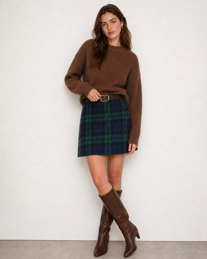 Women's Elastic Waist A-Line Mini Skirt | Belluvyn