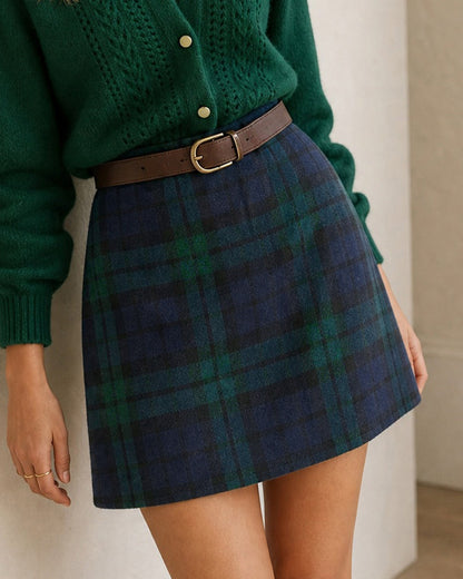 Women's Elastic Waist A-Line Mini Skirt | Belluvyn
