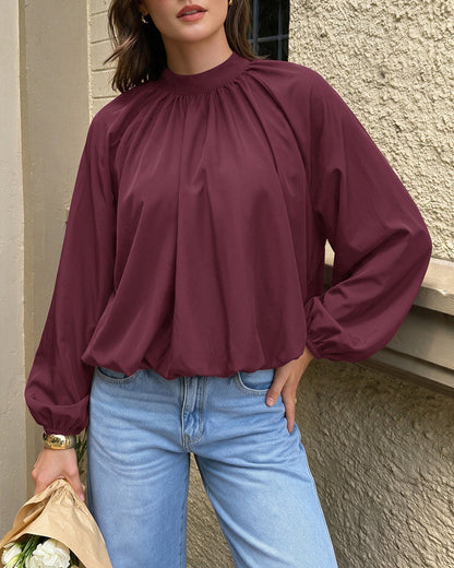 Women's Turtleneck Raglan Sleeve Tee | Belluvyn