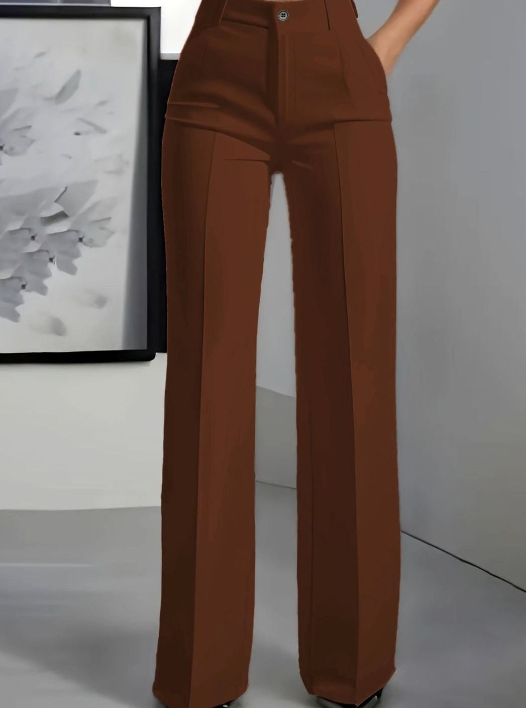 Women's High-Waist Wide-Leg Trousers | Belluvyn