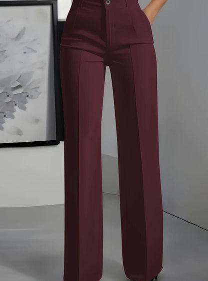 Women's High-Waist Wide-Leg Trousers | Belluvyn