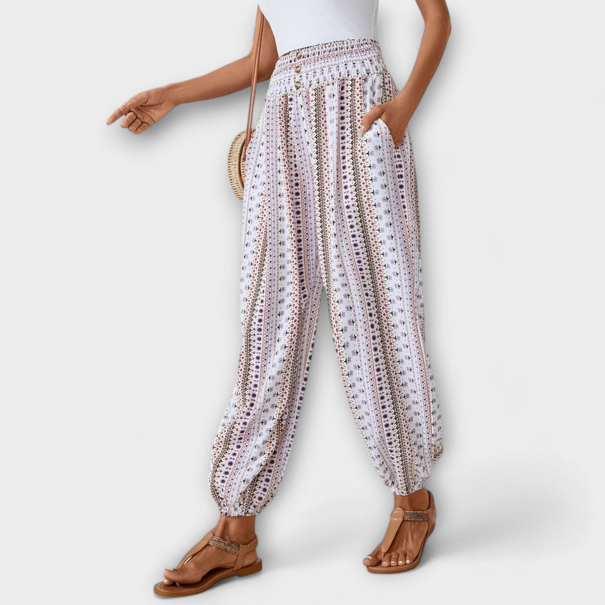 Women's Boho Printed Harem Pants | Belluvyn